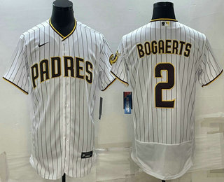 Mens San Diego Padres #2 Xander Bogaerts White Flex Base Stitched Baseball Jersey->->MLB Jersey